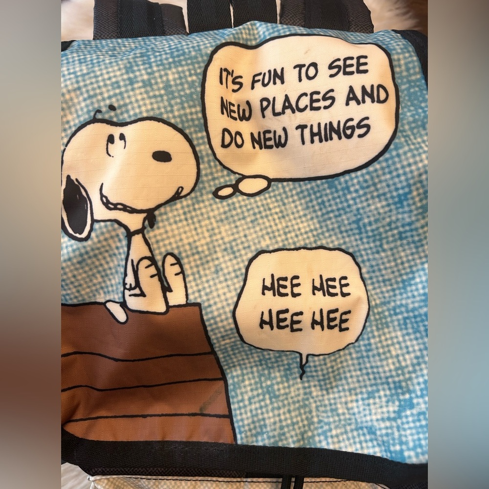 Snoopy Multi-Color Graphic Canvas Backpack - Picture 3 of 16